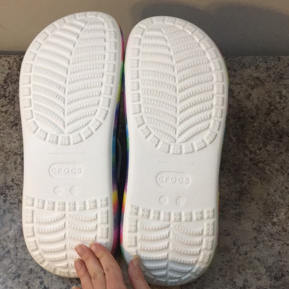 Black and Rainbow Platform Crocs 🌈 - Picture 16 of 17